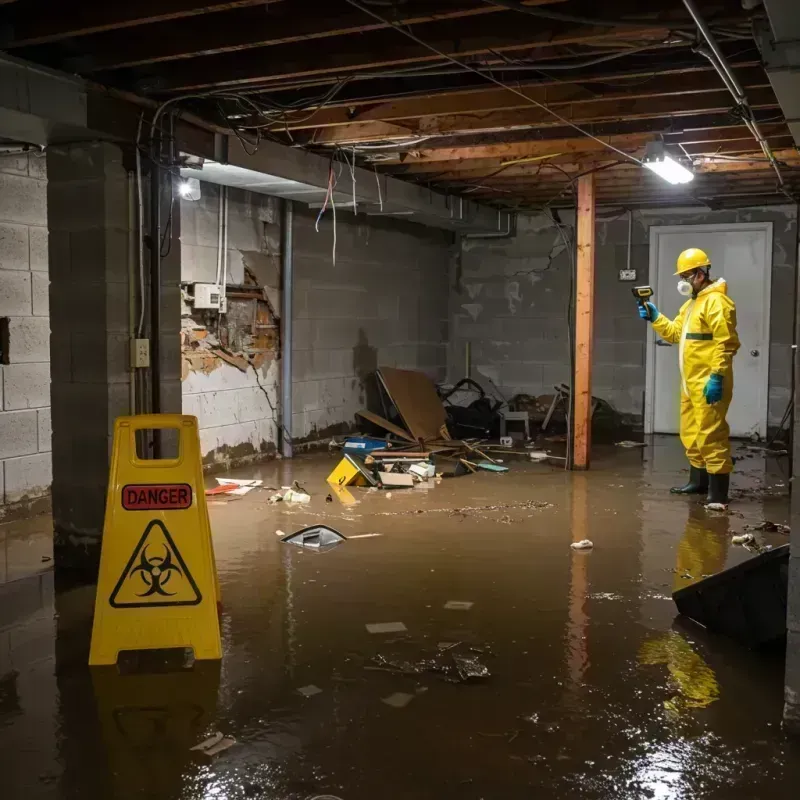 Flooded Basement Electrical Hazard in Forestville, MD Property